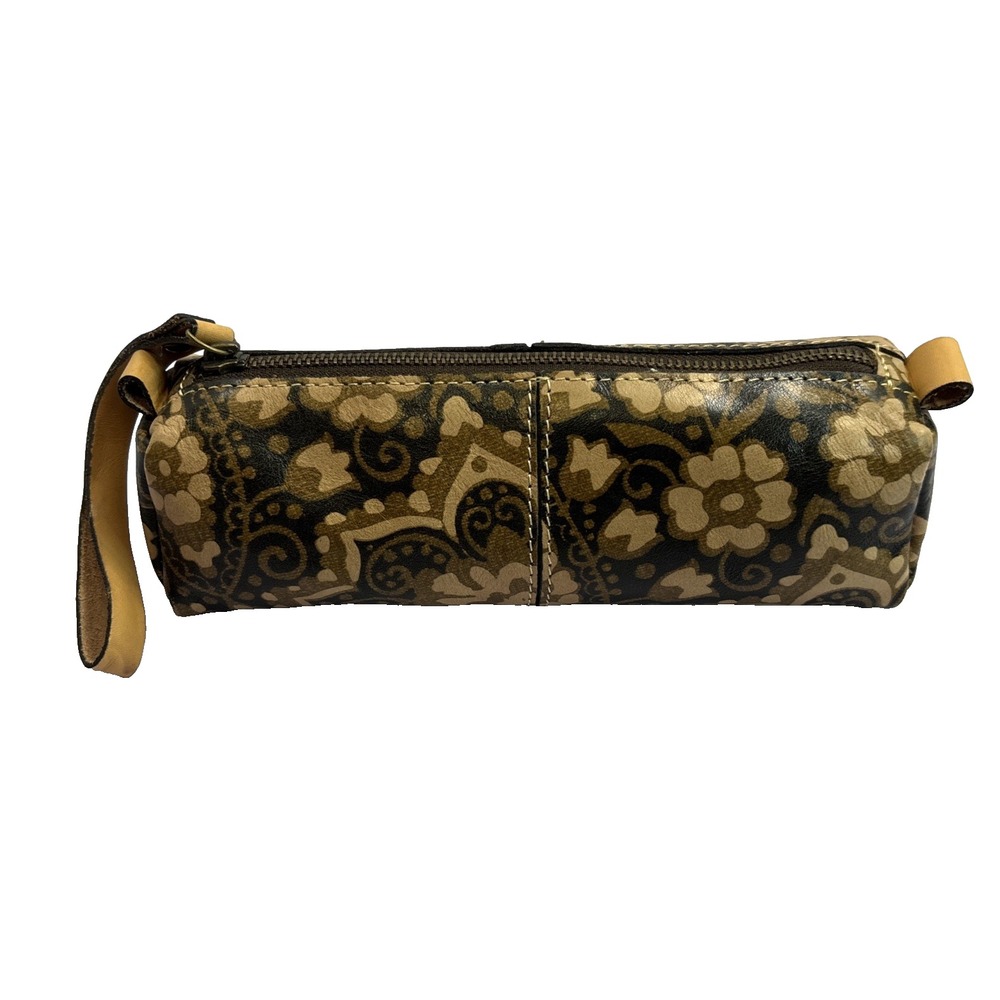 Patricia Nash Leather Case,โ Cosmetic Wristlet Purse Italian Leather Travel Case
